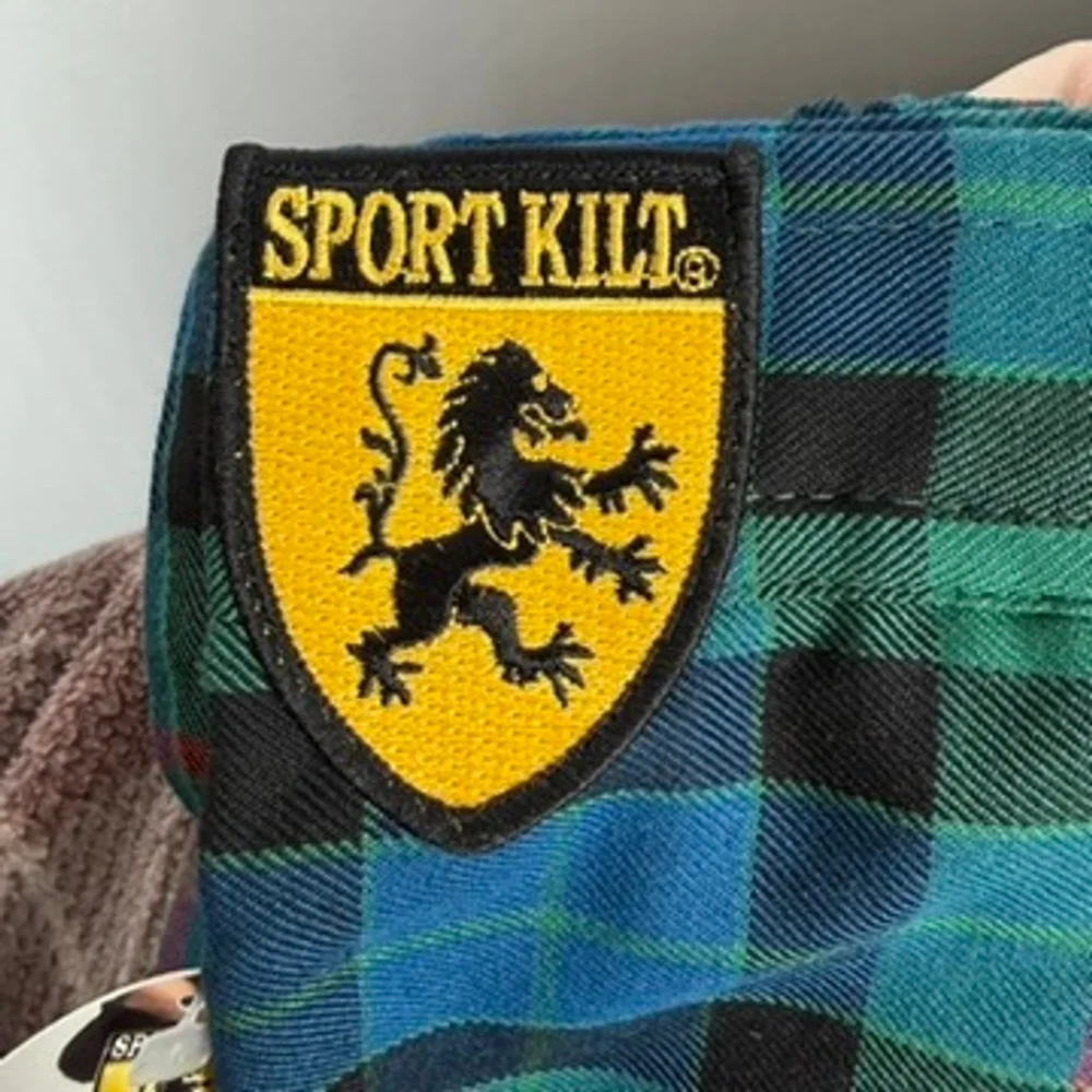 Sport Kilt Green Gunn Tartan Plaid Scottish USA Made Utility Adjustable Mens M - Picture 6 of 11